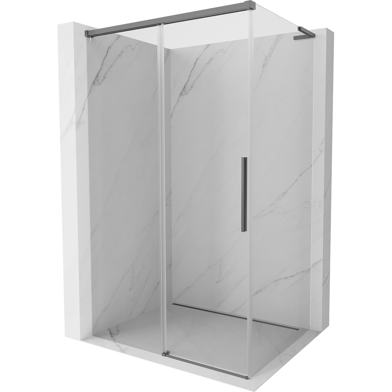 Mexen Rox L cabine de douche coulissante 100 x 95 cm, transparente, métal canon - 8C2L-100-095-95-00