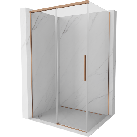 Mexen Rox cabine de douche coulissante 105 x 70 cm, transparent, cuivre brossé - 8C2-105-070-65-00