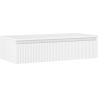 Mexen Rivel Meuble de salle de bain sous lavabo 100 cm avec plateau, 1 tiroir, rainuré, blanc mat - 91A20-10023-1-BFC01