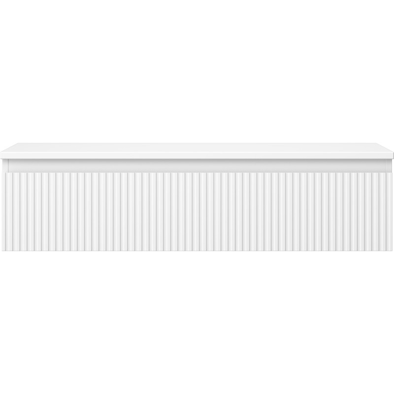 Mexen Rivel Meuble de salle de bain sous lavabo 100 cm avec plateau, 1 tiroir, rainuré, blanc mat - 91A20-10023-1-BFC01