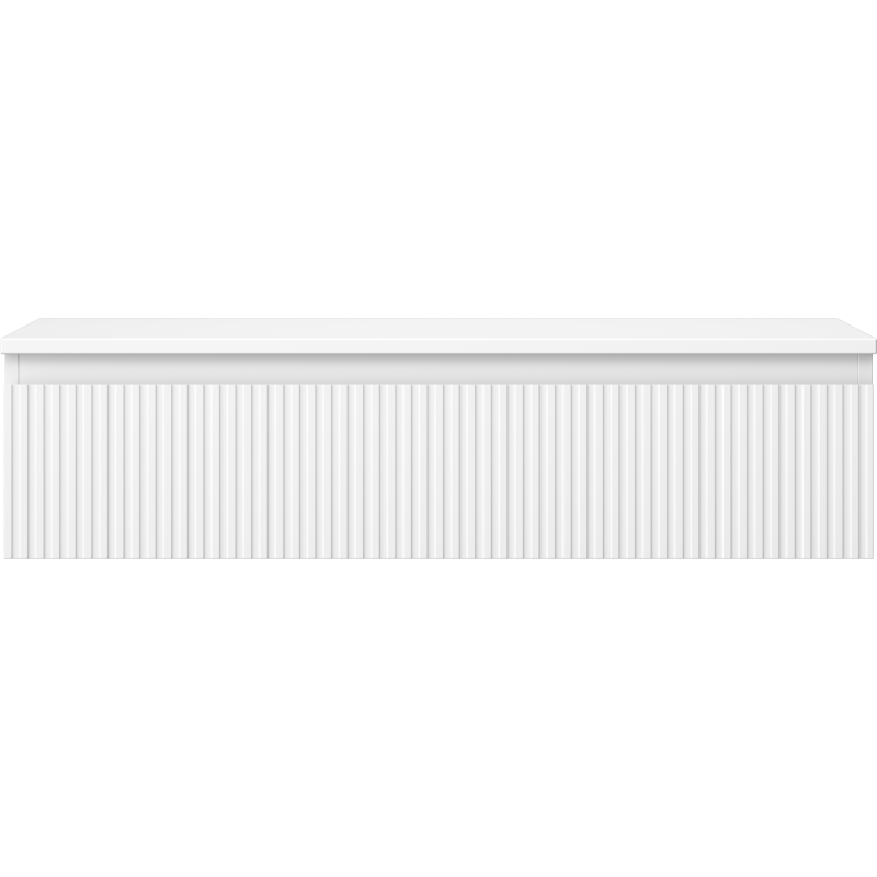 Mexen Rivel meuble de salle de bains sous lavabo 100 cm avec plateau, 1 tiroir, rainuré, blanc mat - 91A20-10023-1-BFC01