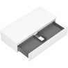 Mexen Rivel Meuble de salle de bain sous lavabo 100 cm avec plateau, 1 tiroir, rainuré, blanc mat - 91A20-10023-1-BFC01
