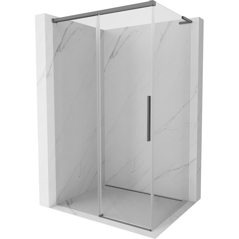 Mexen Rox L cabine de douche coulissante 115 x 110 cm, transparent, gun metal - 8C2L-115-110-95-00