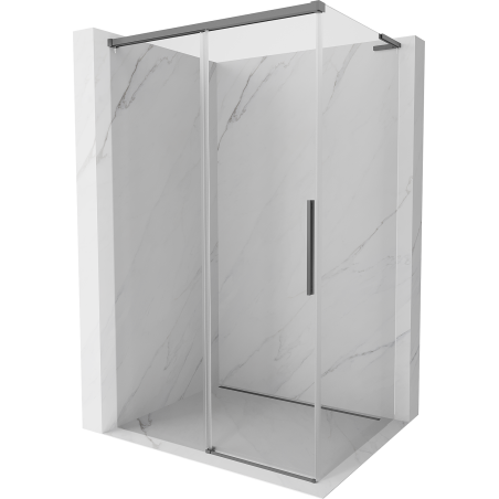Mexen Rox L cabine de douche coulissante 115 x 110 cm, transparent, gun metal - 8C2L-115-110-95-00