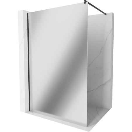 Mexen Kioto paroi de douche Walk-in 110 x 200 cm, miroir 8 mm, noir - 800-110-101-70-50