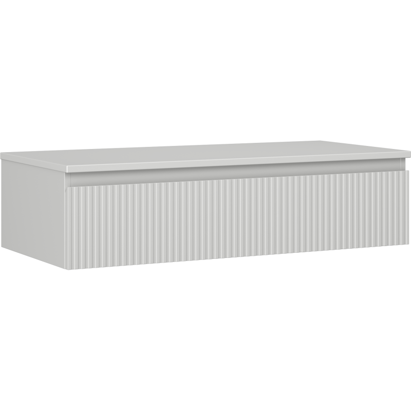 Mexen Rivel meuble de salle de bain sous lavabo 100 cm avec plateau, 1 tiroir, rainuré, gris mat - 91A20-10023-1-BFC62