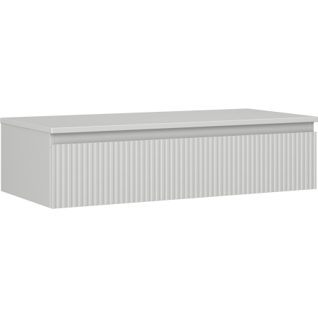 Mexen Rivel armoire de salle de bain sous-lavabo 100 cm avec plateau, 1 tiroir, rainuré, gris mat - 91A20-10023-1-BFC62