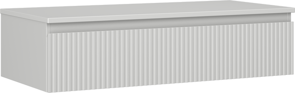 Mexen Rivel armoire de salle de bain sous-lavabo 100 cm avec plateau, 1 tiroir, rainuré, gris mat - 91A20-10023-1-BFC62