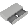 Mexen Rivel armoire de salle de bain sous-lavabo 100 cm avec plateau, 1 tiroir, rainuré, gris mat - 91A20-10023-1-BFC62
