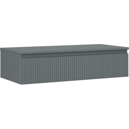 Mexen Rivel meuble de salle de bain sous-vasque 100 cm avec plateau, 1 tiroir, rainuré, graphite mat - 91A20-10023-1-BFC66