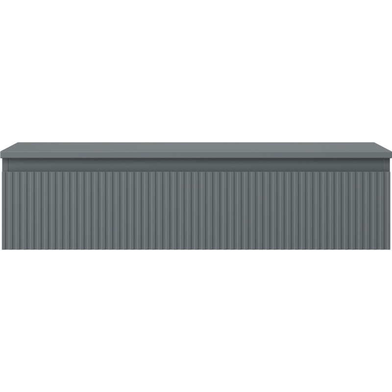 Mexen Rivel meuble de salle de bain sous lavabo 100 cm avec plateau, 1 tiroir, rainuré, graphite mat - 91A20-10023-1-BFC66