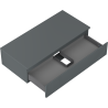 Mexen Rivel meuble de salle de bain sous lavabo 100 cm avec plateau, 1 tiroir, rainuré, graphite mat - 91A20-10023-1-BFC66