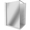 Mexen Kioto paroi de douche Walk-in 120 x 200 cm, miroir 8 mm, noir - 800-120-101-70-50
