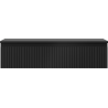 Mexen Rivel meuble de salle de bain sous-vasque 100 cm avec plateau, 1 tiroir, rainuré, noir mat - 91A20-10023-1-BFC71