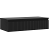 Mexen Rivel meuble de salle de bain sous-vasque 100 cm avec plateau, 1 tiroir, rainuré, noir mat - 91A20-10023-1-BFC71