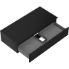 Mexen Rivel meuble de salle de bain sous-vasque 100 cm avec plateau, 1 tiroir, rainuré, noir mat - 91A20-10023-1-BFC71