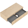 Mexen Rivel meuble de salle de bain sous-lavabo 100 cm avec plateau, 1 tiroir, rainuré, chêne - 91A20-10023-1-BFC81