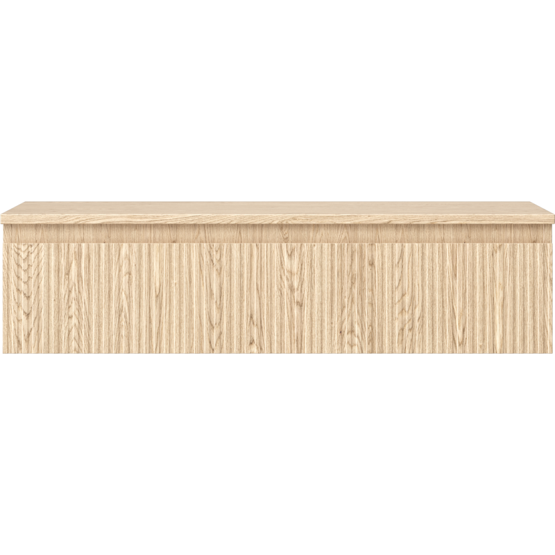 Mexen Rivel armoire de salle de bain sous lavabo 100 cm avec plateau, 1 tiroir, rainuré, chêne - 91A20-10023-1-BFC81