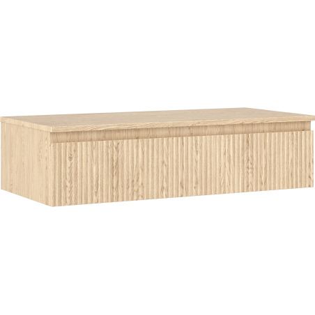 Mexen Rivel meuble de salle de bain sous-lavabo 100 cm avec plateau, 1 tiroir, rainuré, chêne - 91A20-10023-1-BFC81