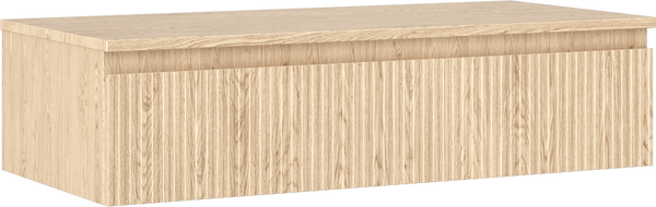 Mexen Rivel meuble de salle de bain sous-lavabo 100 cm avec plateau, 1 tiroir, rainuré, chêne - 91A20-10023-1-BFC81