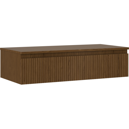 Mexen Rivel meuble de salle de bain sous vasque 100 cm avec plateau, 1 tiroir, rainuré, noyer - 91A20-10023-1-BFC86