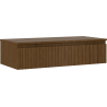 Mexen Rivel meuble de salle de bain sous lavabo 100 cm avec plateau, 1 tiroir, cannelé, noyer - 91A20-10023-1-BFC86