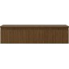 Mexen Rivel meuble de salle de bain sous vasque 100 cm avec plateau, 1 tiroir, rainuré, noyer - 91A20-10023-1-BFC86
