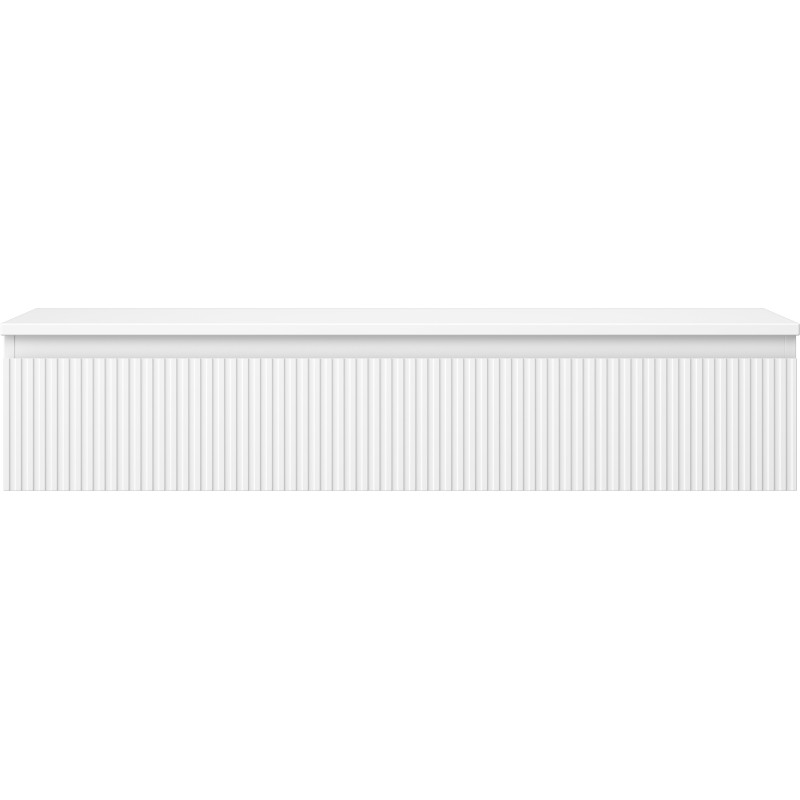 Mexen Rivel meuble sous-vasque de salle de bain 120 cm avec plan, 1 tiroir, rainuré, blanc mat - 91A20-12023-1-BFC01