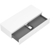 Mexen Rivel meuble sous-lavabo salle de bain 120 cm avec plateau, 1 tiroir, rainuré, blanc mat - 91A20-12023-1-BFC01