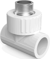 Mexen PPR té soudé pour tuyaux PPR 20 x 3/4 Mâle x 20 - W97333-2034M20-00