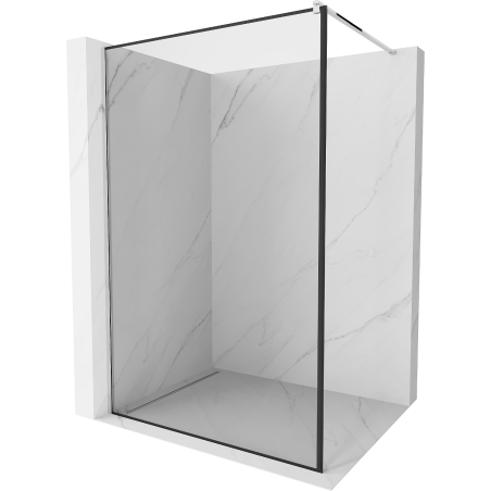 Mexen Kioto paroi de douche Walk-in 90 x 200 cm, cadre noir 8 mm, chrome - 800-090-101-01-70