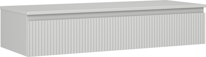 Mexen Rivel meuble de salle de bain sous lavabo 120 cm avec plateau, 1 tiroir, rainuré, gris mat - 91A20-12023-1-BFC62