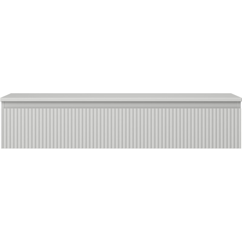 Mexen Rivel meuble dessous de lavabo 120 cm avec plateau, 1 tiroir, rainuré, gris mat - 91A20-12023-1-BFC62