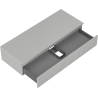 Mexen Rivel meuble de salle de bains sous-vasque 120 cm avec plateau, 1 tiroir, rainuré, gris mat - 91A20-12023-1-BFC62