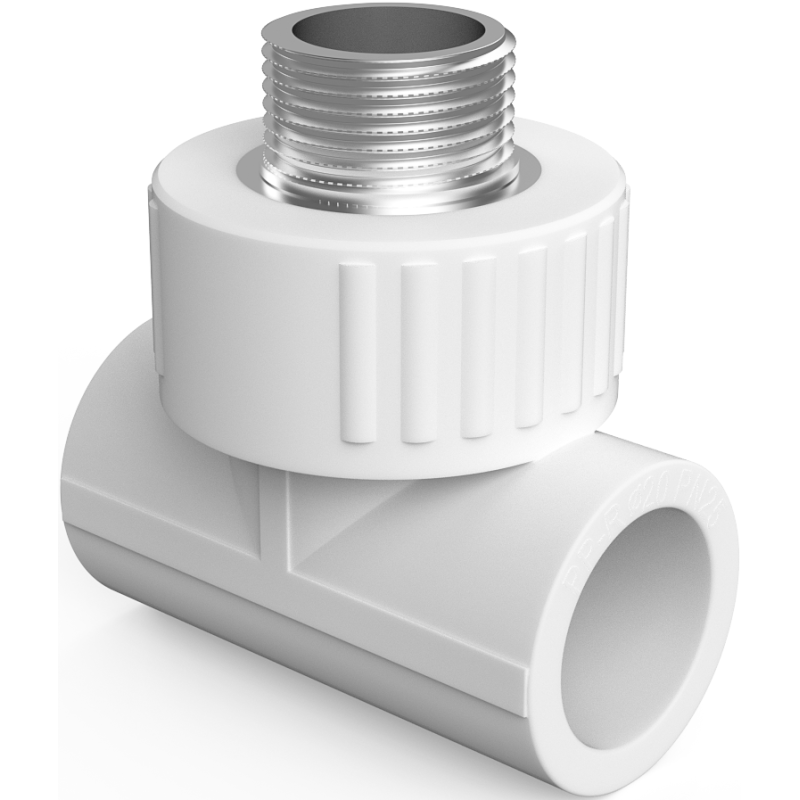 Mexen PPR T de jonction soudée pour tuyaux PPR 25 x 3/4 M x 20 - W97333-2534M20-00