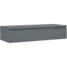 Mexen Rivel meuble de salle de bain sous-lavabo 120 cm avec plateau, 1 tiroir, rainuré, graphite mat - 91A20-12023-1-BFC66