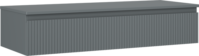 Mexen Rivel meuble de salle de bain sous-lavabo 120 cm avec plateau, 1 tiroir, rainuré, graphite mat - 91A20-12023-1-BFC66