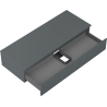Mexen Rivel meuble de salle de bain sous-lavabo 120 cm avec plateau, 1 tiroir, rainuré, graphite mat - 91A20-12023-1-BFC66