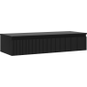 Mexen Rivel meuble de salle de bain sous lavabo 120 cm avec plateau, 1 tiroir, rainuré, noir mat - 91A20-12023-1-BFC71