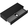 Mexen Rivel meuble de salle de bain sous lavabo 120 cm avec plateau, 1 tiroir, rainuré, noir mat - 91A20-12023-1-BFC71