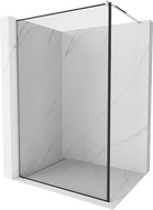 Mexen Kioto cloison de douche Walk-in 130 x 200 cm, cadre noir 8 mm, chrome - 800-130-101-01-70