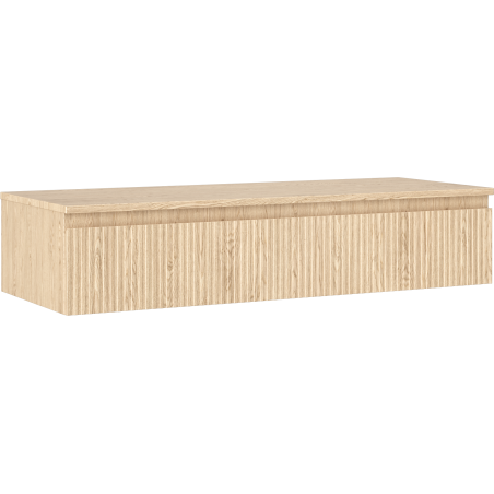 Mexen Rivel meuble de salle de bain sous lavabo 120 cm avec plateau, 1 tiroir, rainuré, chêne - 91A20-12023-1-BFC81