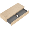 Mexen Rivel meuble de salle de bain sous lavabo 120 cm avec plateau, 1 tiroir, rainuré, chêne - 91A20-12023-1-BFC81