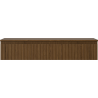 Mexen Rivel meuble de salle de bain sous-vasque 120 cm avec plateau, 1 tiroir, rainuré, noyer - 91A20-12023-1-BFC86