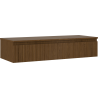Mexen Rivel meuble de salle de bain sous-vasque 120 cm avec plateau, 1 tiroir, rainuré, noyer - 91A20-12023-1-BFC86