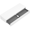 Mexen Rivel meuble sous-lavabo 140 cm avec plateau, 1 tiroir, rainuré, blanc mat - 91A20-14023-1-BFC01