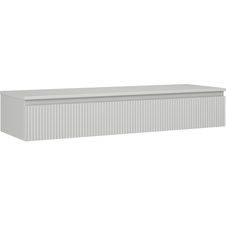 Mexen Rivel meuble de salle de bains sous lavabo 140 cm avec plan de travail, 1 tiroir, rainuré, gris mat - 91A20-14023-1-BFC62