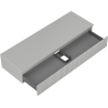 Mexen Rivel meuble de salle de bains sous lavabo 140 cm avec plan de travail, 1 tiroir, rainuré, gris mat - 91A20-14023-1-BFC62