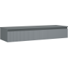 Mexen Rivel meuble de salle de bains sous lavabo 140 cm avec plateau, 1 tiroir, cannelé, graphite mat - 91A20-14023-1-BFC66