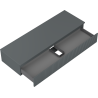 Mexen Rivel meuble de salle de bains sous lavabo 140 cm avec plateau, 1 tiroir, cannelé, graphite mat - 91A20-14023-1-BFC66